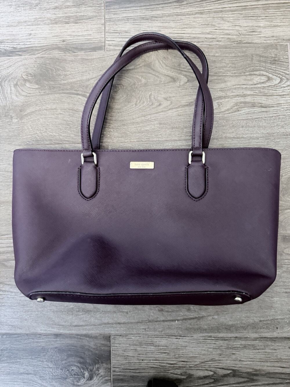 Authentic Kate Spade Purple/Burgundy Tote Purse In Excellent Condition